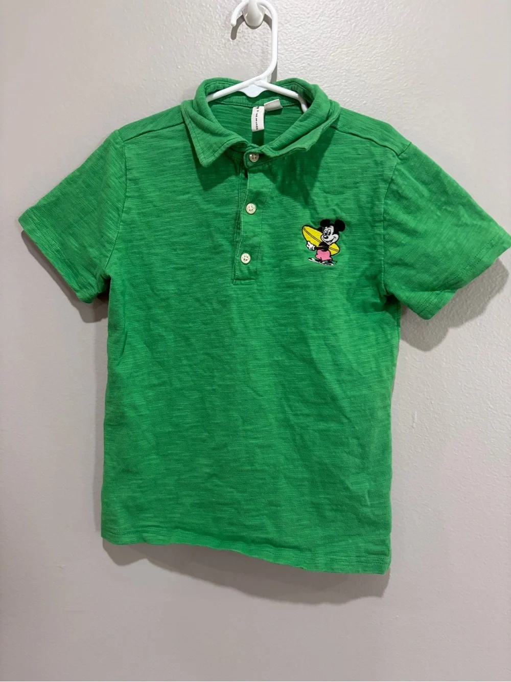 Janie and Jack X Disney Mickey Mouse Embroidered Polo Shirt size 7 years